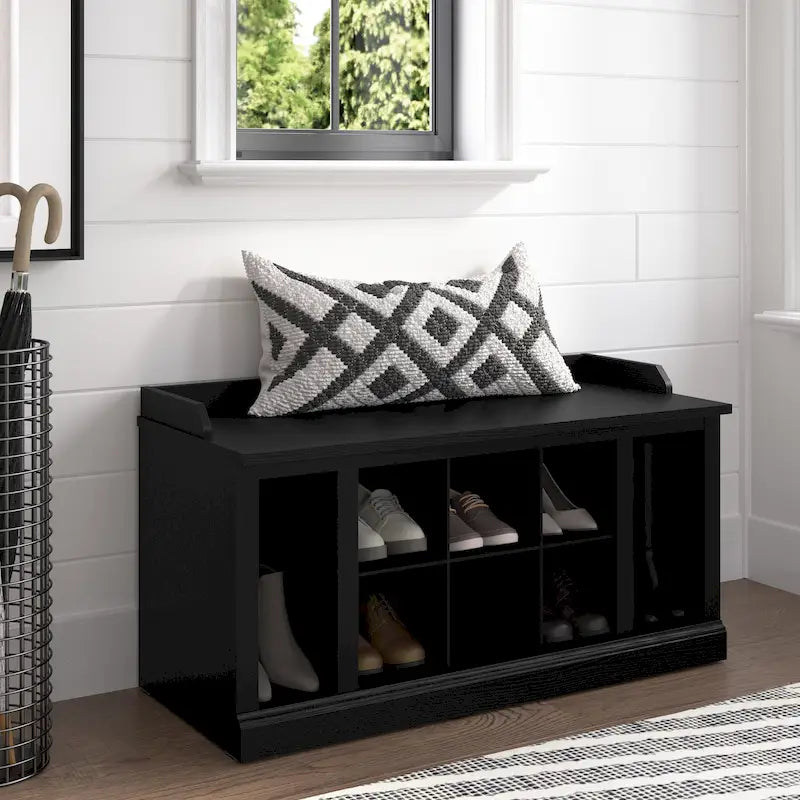 Banc de rangement pour chaussures Woodland de 40 po avec étagères – Organiseur d'entrée