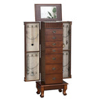 Costway Armoire à Bijoux Meuble de Rangement sur Pied Organisateur de Colliers en Bois - 14,8(L) X9(P) X38,6(H)