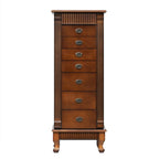 Costway Armoire à Bijoux Meuble de Rangement sur Pied Organisateur de Colliers en Bois - 14,8(L) X9(P) X38,6(H)