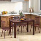 Table à manger extensible Costway, table pliante en bois d'hévéa pour 4 personnes - Couleur cerisier - Voir détails