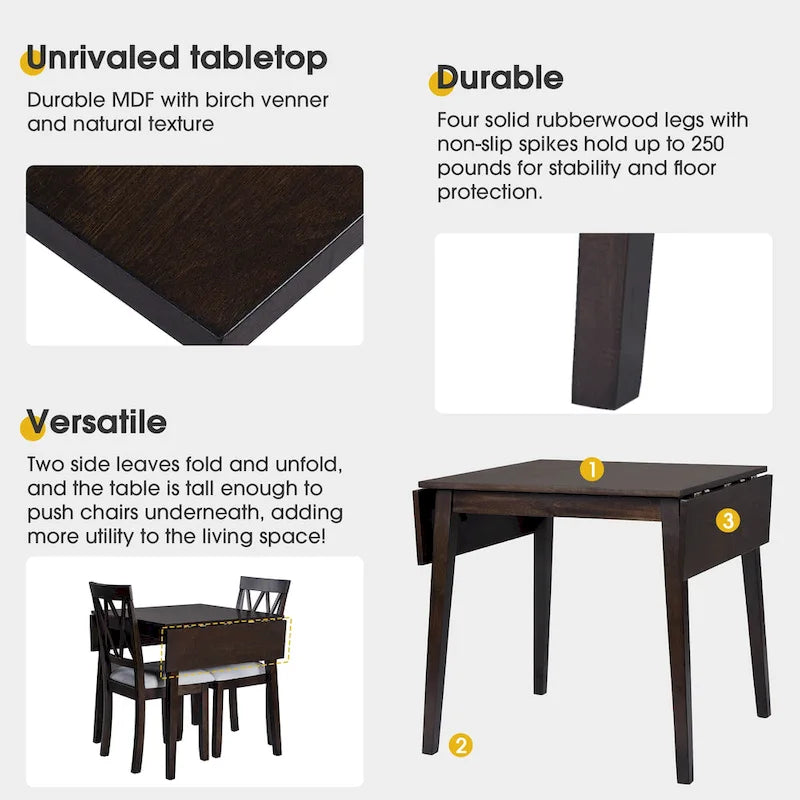 Table à manger ronde élégante de style ferme avec rallonge et piètement en X, idéale pour une salle à manger moderne