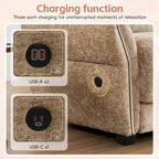 110 Canapé d'angle modulaire, canapé en L avec chargeurs USB et USB-C