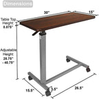 Table de chevet réglable à utiliser au-dessus du lit