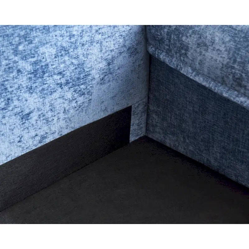 120.1 Canapé d'angle modulable en chenille avec pouf, canapé nuage 3 places avec assises profondes de 57 cm et mousse haute résilience