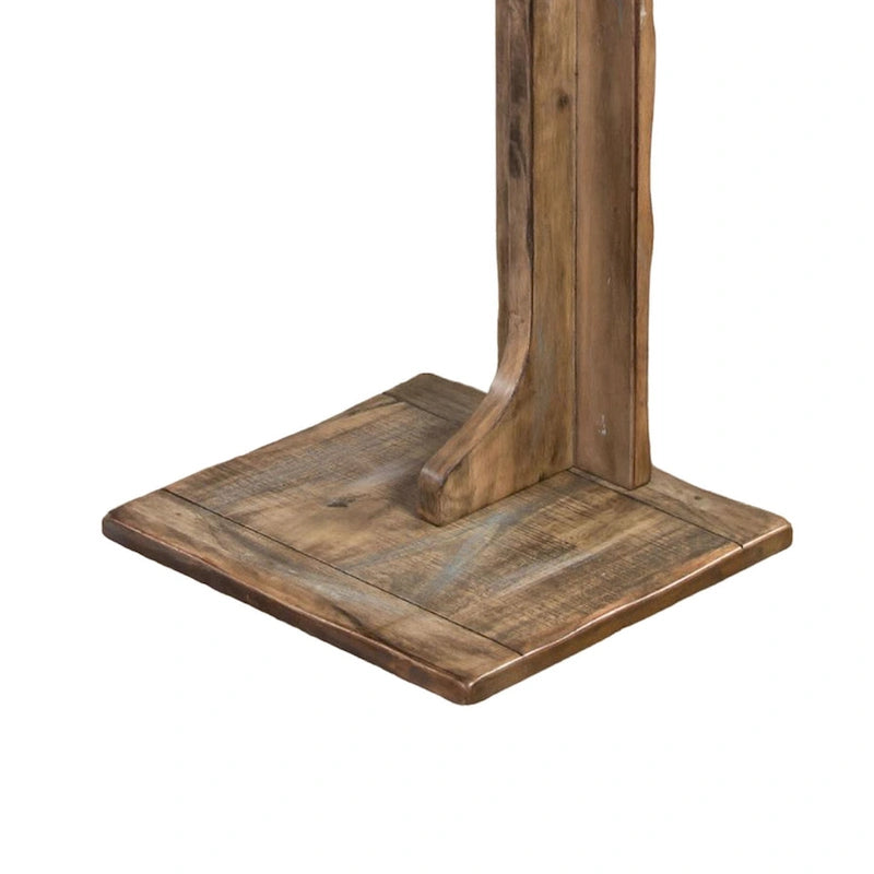 Table d'appoint de canapé Dazy, bois d'acajou rustique marron clair 15x12.5