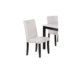 Ensemble de salle à manger 5 pièces, ensemble de dînette de cuisine avec table en faux marbre, banc et 3 chaises rembourrées en similicuir