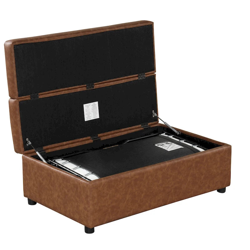 Lit pliant ottoman Roomfitters pour une personne avec matelas, lit d'appoint convertible compact pour salon