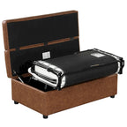 Lit pliant ottoman Roomfitters pour une personne avec matelas, lit d'appoint convertible compact pour salon