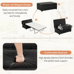 Lit pliant ottoman Roomfitters pour une personne avec matelas, lit d'appoint convertible compact pour salon
