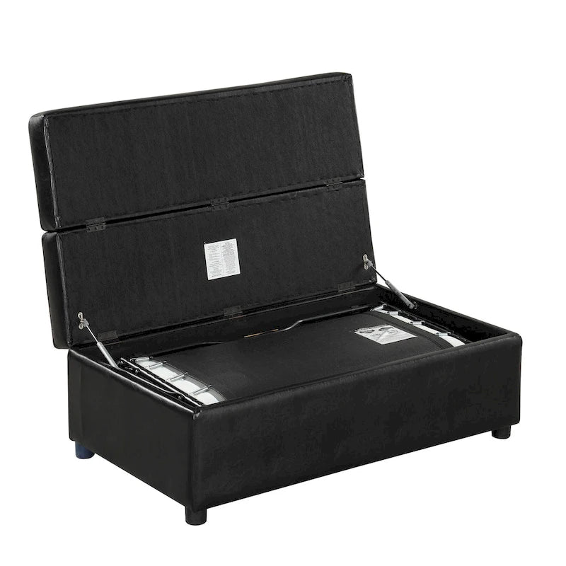 Lit pliant ottoman Roomfitters pour une personne avec matelas, lit d'appoint convertible compact pour salon