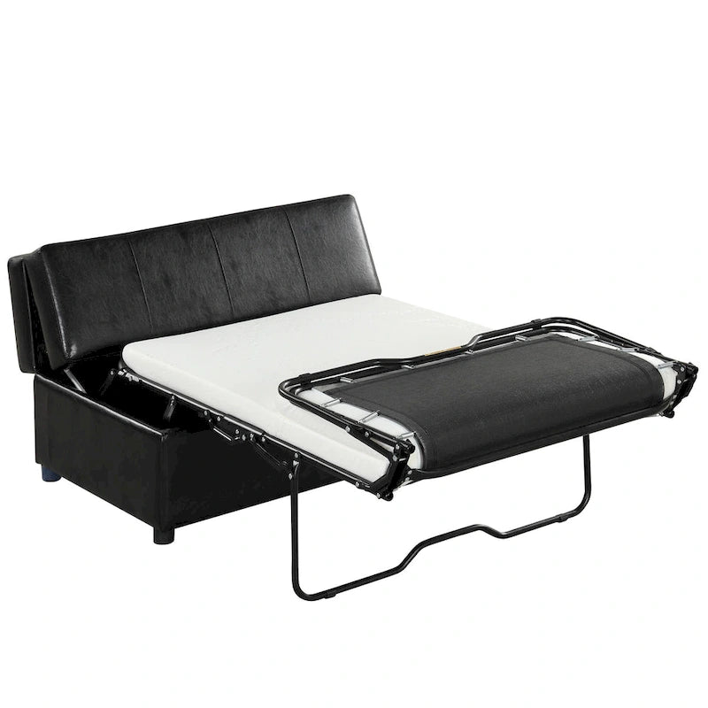 Lit pliant ottoman Roomfitters pour une personne avec matelas, lit d'appoint convertible compact pour salon