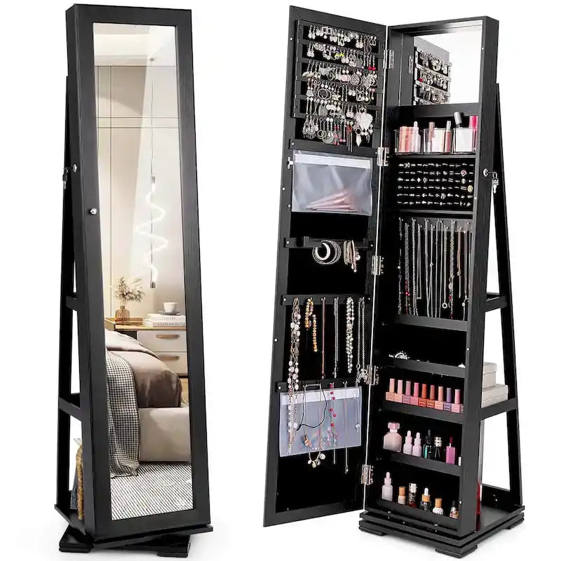 Armoire de rangement à bijoux sur pied