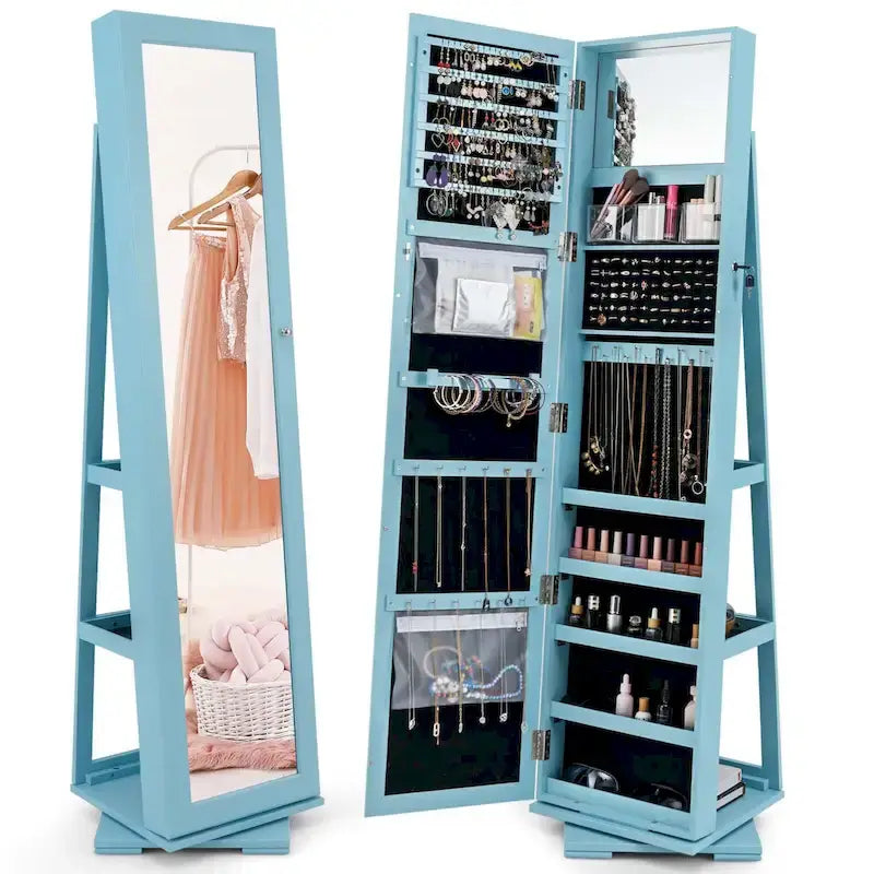 Armoire de rangement à bijoux sur pied