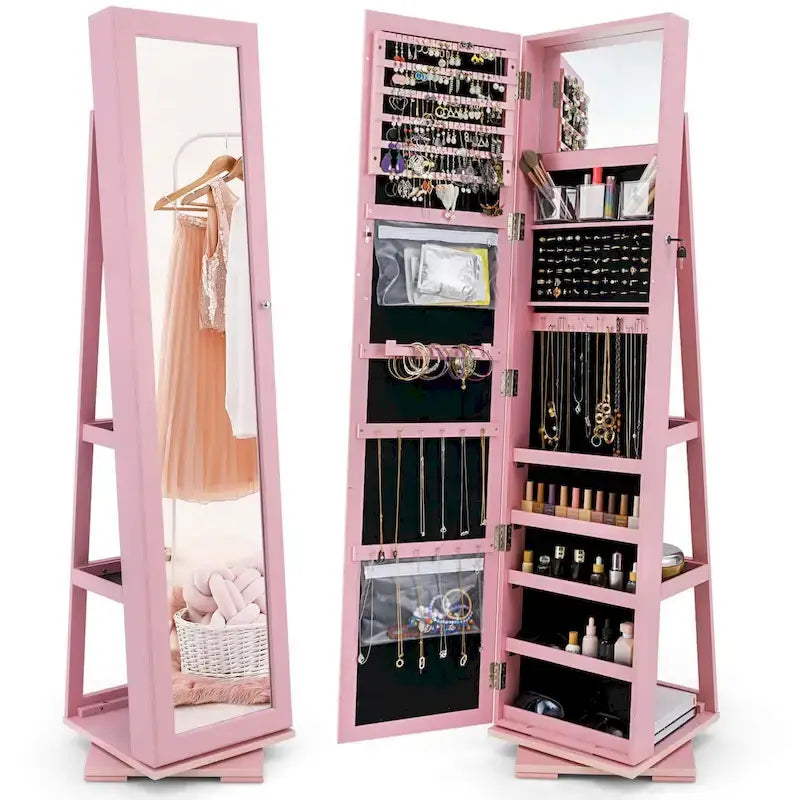 Armoire de rangement à bijoux sur pied