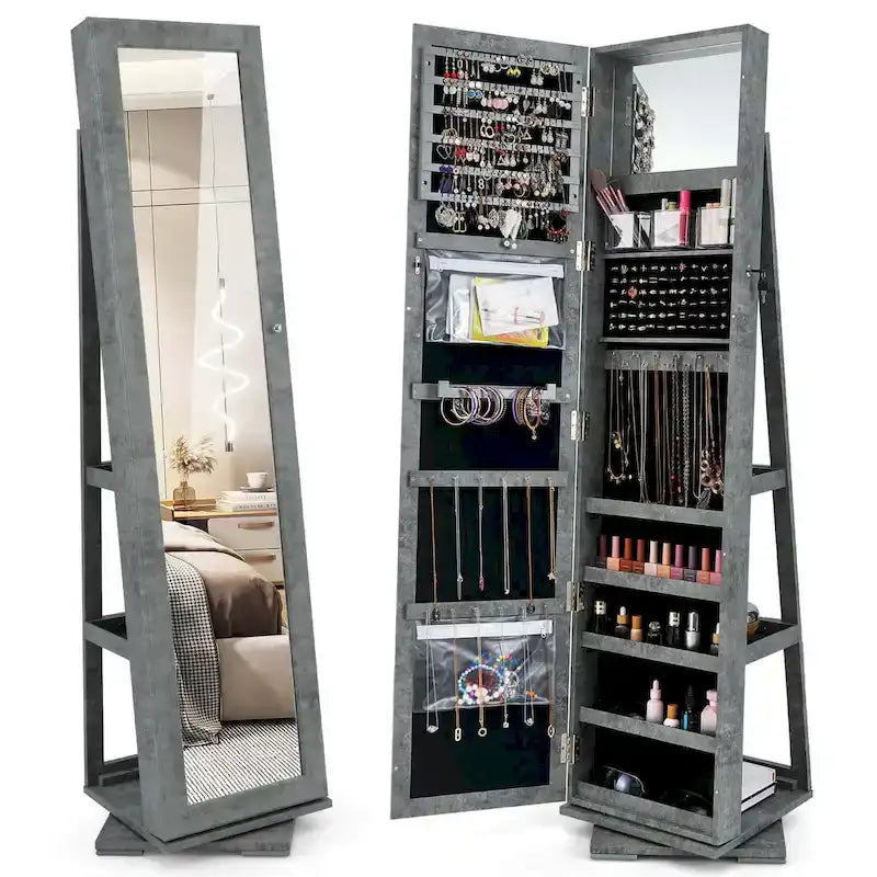Armoire de rangement à bijoux sur pied