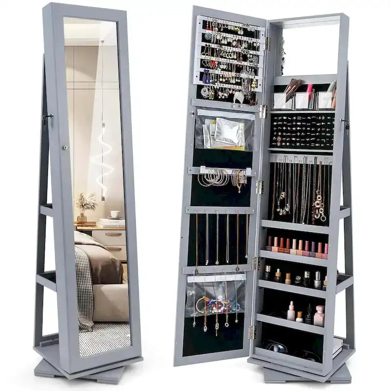 Armoire de rangement à bijoux sur pied