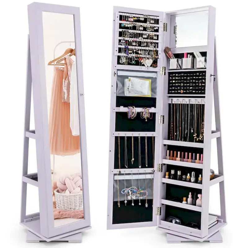 Armoire de rangement à bijoux sur pied