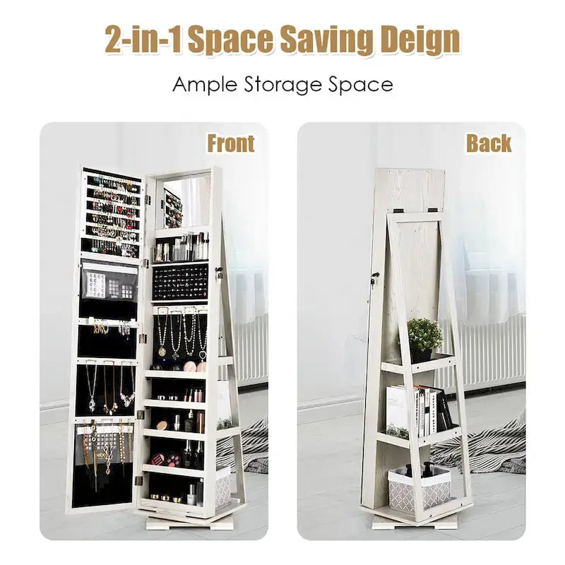 Armoire de rangement à bijoux sur pied