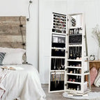 Armoire de rangement à bijoux sur pied