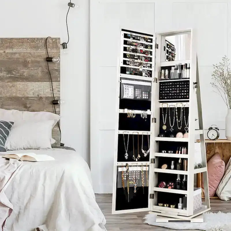 Armoire de rangement à bijoux sur pied