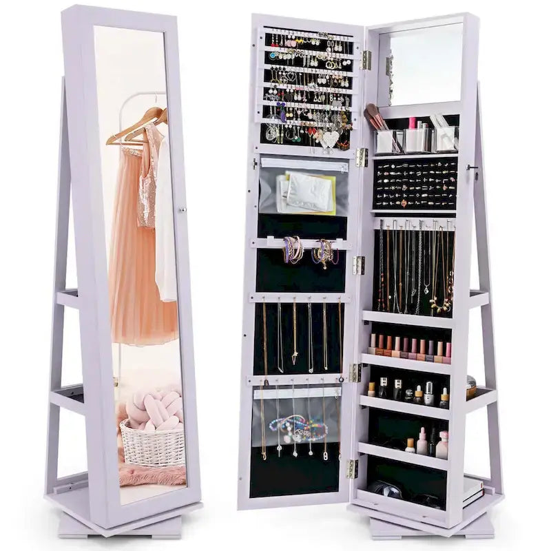 Armoire de rangement à bijoux sur pied