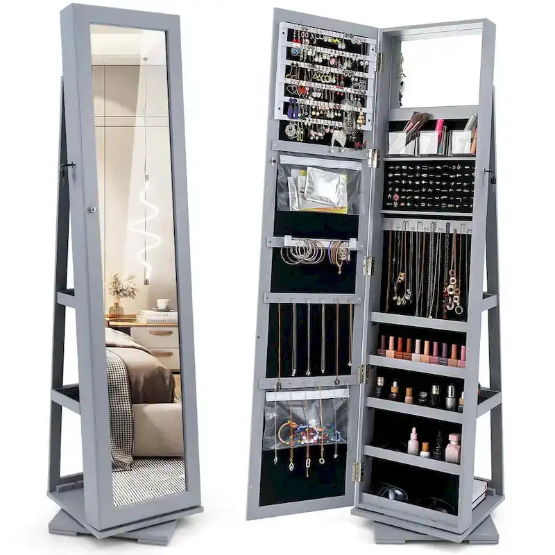 Armoire de rangement à bijoux sur pied