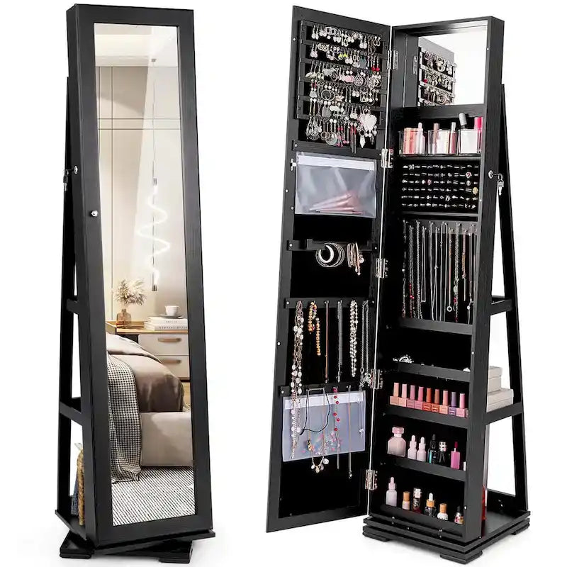 Armoire de rangement à bijoux sur pied