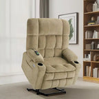 Fauteuil inclinable releveur électrique à deux moteurs avec massage et chauffage – Extra Large