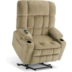 Fauteuil inclinable releveur électrique à deux moteurs avec massage et chauffage – Extra Large