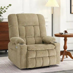 Fauteuil inclinable releveur électrique à deux moteurs avec massage et chauffage – Extra Large