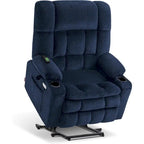 Fauteuil inclinable releveur électrique à deux moteurs avec massage et chauffage – Extra Large