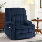 Fauteuil inclinable releveur électrique à deux moteurs avec massage et chauffage – Extra Large
