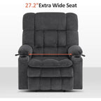 Fauteuil inclinable releveur électrique à deux moteurs avec massage et chauffage – Extra Large