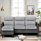 Canapé d'angle Futzca 78 L avec pouf et sac de rangement latéral