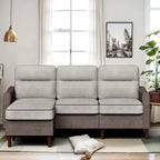 Canapé d'angle Futzca 78 L avec pouf et sac de rangement latéral