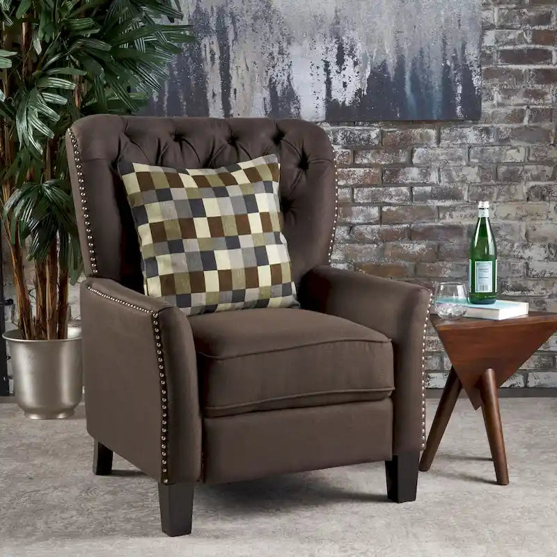 Fauteuil inclinable en tissu touffeté Cerelia – Siège d'appoint confortable pour salon