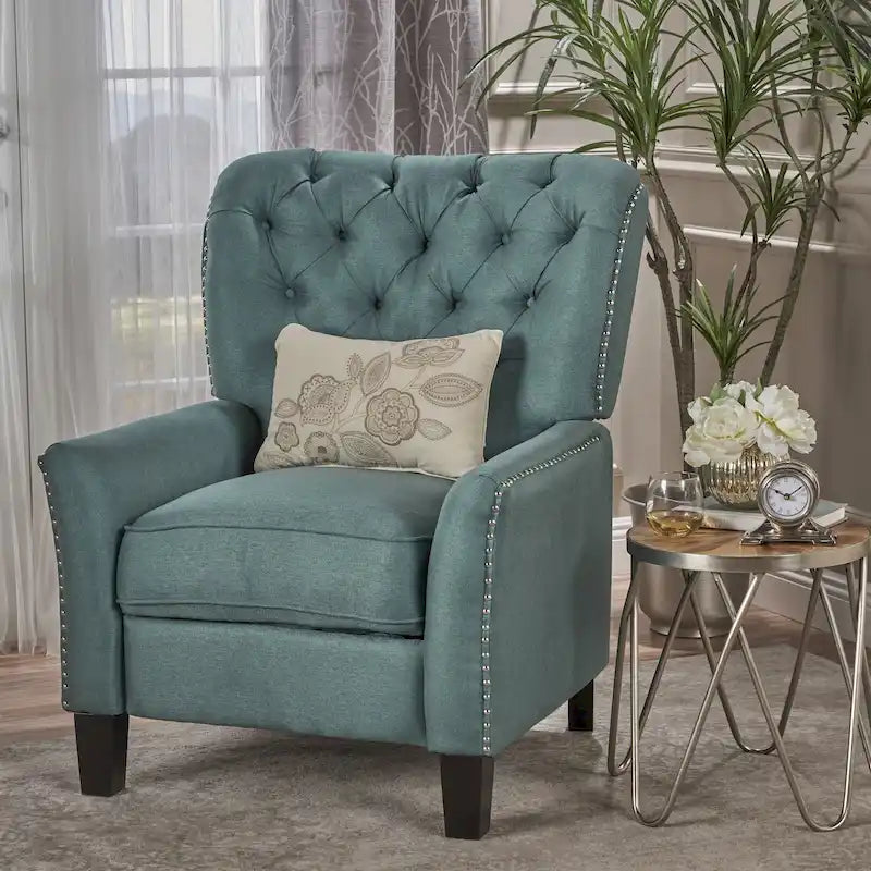 Fauteuil inclinable en tissu touffeté Cerelia – Siège d'appoint confortable pour salon