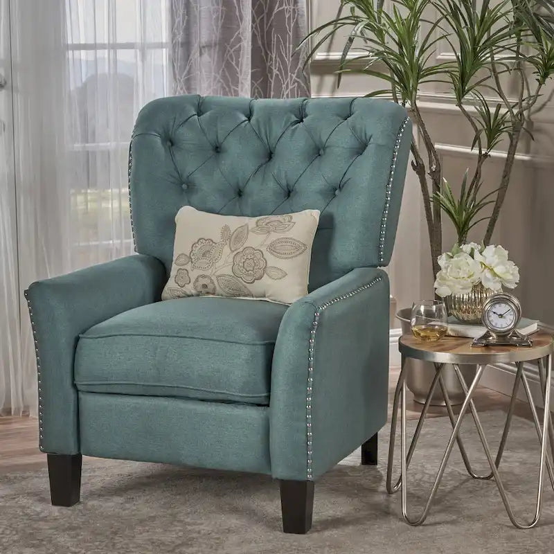 Fauteuil inclinable en tissu touffeté Cerelia – Siège d'appoint confortable pour salon