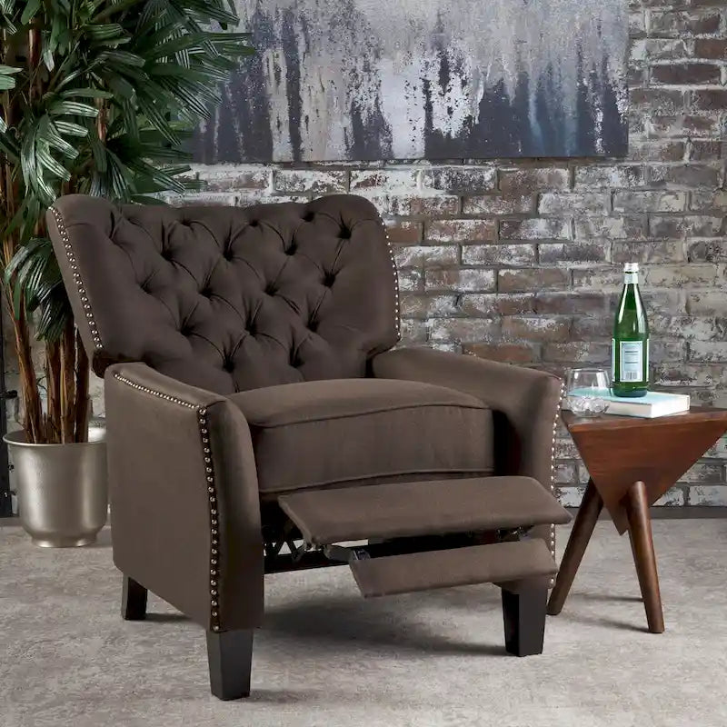 Fauteuil inclinable en tissu touffeté Cerelia – Siège d'appoint confortable pour salon