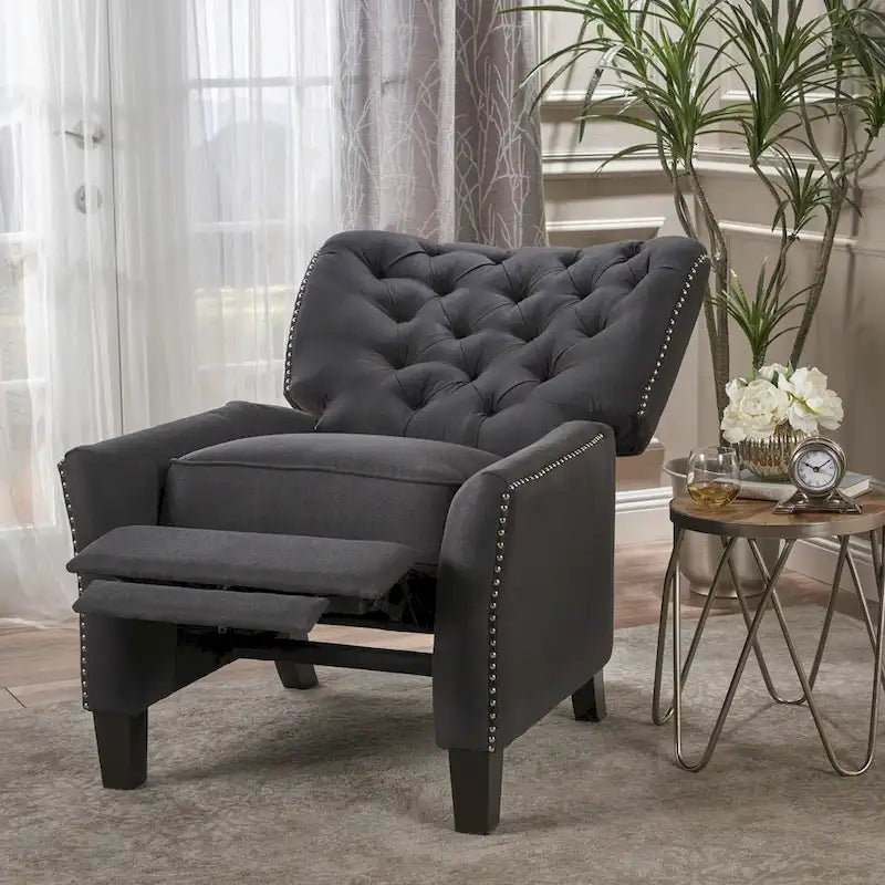 Fauteuil inclinable en tissu touffeté Cerelia – Siège d'appoint confortable pour salon
