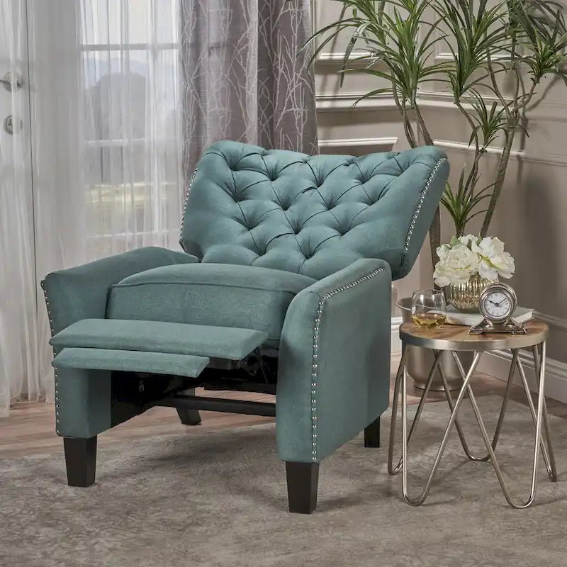Fauteuil inclinable en tissu touffeté Cerelia – Siège d'appoint confortable pour salon