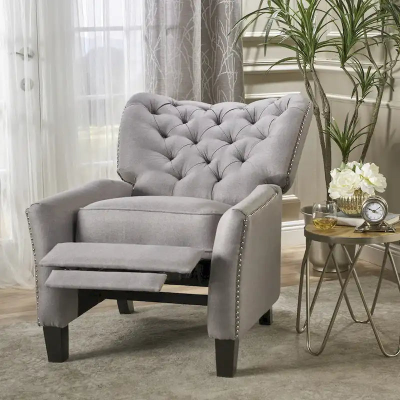 Fauteuil inclinable en tissu touffeté Cerelia – Siège d'appoint confortable pour salon