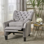 Fauteuil inclinable en tissu touffeté Cerelia – Siège d'appoint confortable pour salon