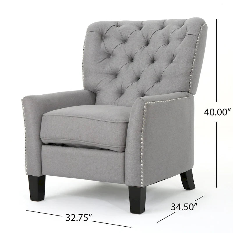 Fauteuil inclinable en tissu touffeté Cerelia – Siège d'appoint confortable pour salon