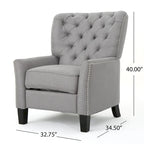 Fauteuil inclinable en tissu touffeté Cerelia – Siège d'appoint confortable pour salon