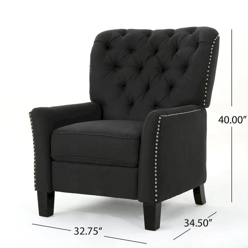 Fauteuil inclinable en tissu touffeté Cerelia – Siège d'appoint confortable pour salon