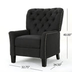 Fauteuil inclinable en tissu touffeté Cerelia – Siège d'appoint confortable pour salon
