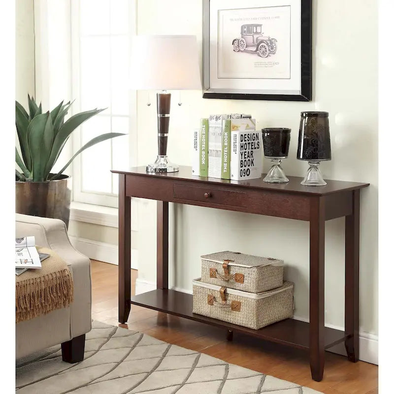 Convenience Concepts American Heritage Table Console 1 Tiroir avec Étagère