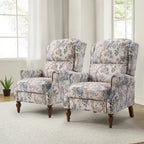 Fauteuil inclinable manuel Terri Classic Cutaway Arms Nailhead – Ensemble de 2 pour salon