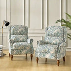 Fauteuil inclinable manuel Terri Classic Cutaway Arms Nailhead – Ensemble de 2 pour salon